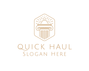 Elegant Greek Pillar logo design