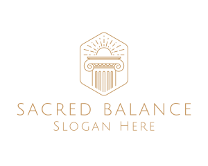 Elegant Greek Pillar logo design