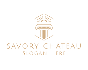 Elegant Greek Pillar logo design