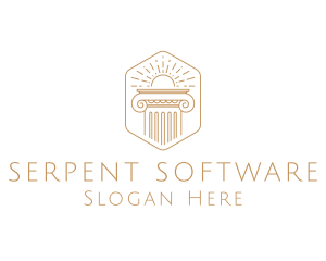 Elegant Greek Pillar logo design