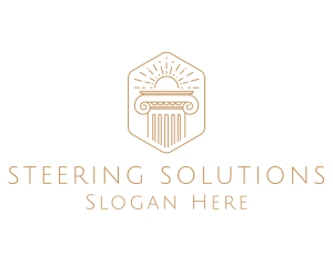 Elegant Greek Pillar logo design