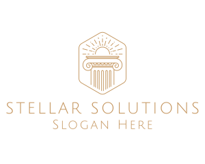 Elegant Greek Pillar logo design