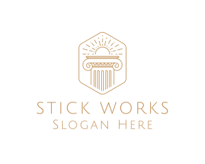 Elegant Greek Pillar logo design