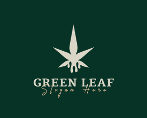 Weed Marijuana Drip logo design