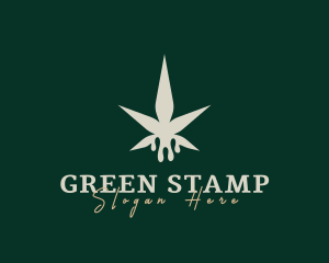 Weed Marijuana Drip logo design