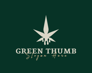 Weed Marijuana Drip logo design