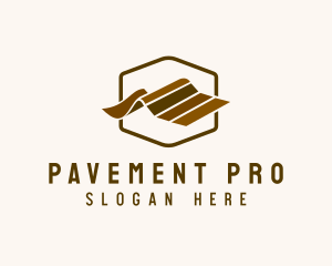 Vinyl Flooring Construction logo design