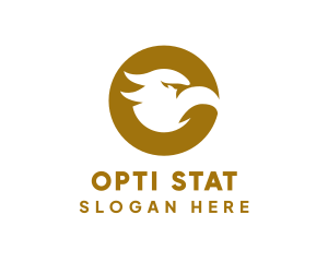 Gold Eagle Letter O logo design