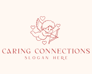 Cupid Cherubim Angel logo design