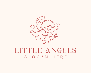 Cupid Cherubim Angel logo design