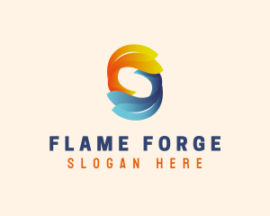 Fire Ice Cooling logo design