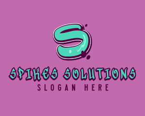 Modern Graffiti Letter S logo design