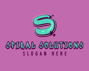 Modern Graffiti Letter S logo design