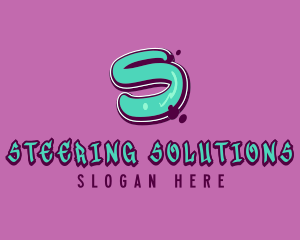 Modern Graffiti Letter S logo design