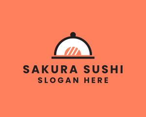 Sushi Restaurant Cloche logo design