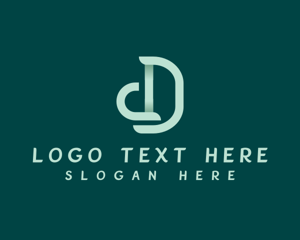 Letter DD logo example 1
