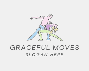 Dancing Couple Dance Studio logo design