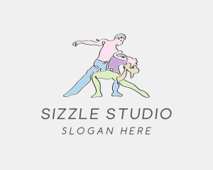 Dancing Couple Dance Studio logo design