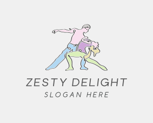 Dancing Couple Dance Studio logo design