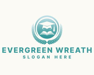 College Graduation Wreath logo design