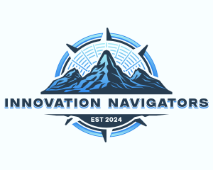 Mountain Compass Navigation logo design