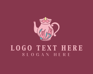 Pink Floral Teapot Logo