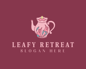 Pink Floral Teapot logo design