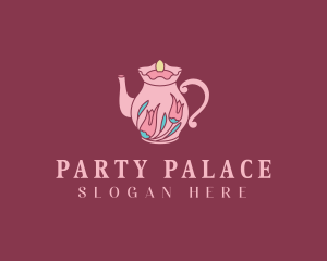 Pink Floral Teapot logo design