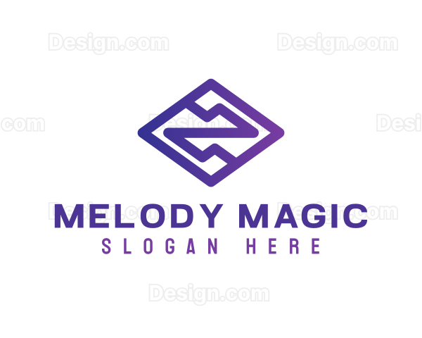Purple Abstract Shape Logo