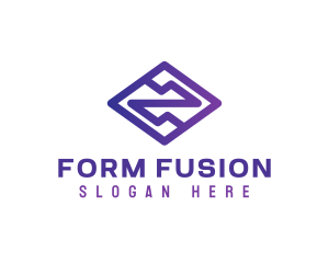 Purple Abstract Shape logo