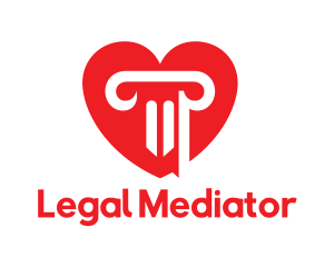 Red Heart Column logo design