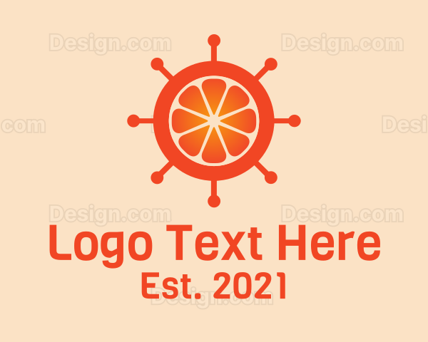 Orange Citrus Wheel Logo