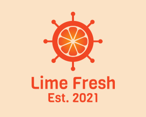 Orange Citrus Wheel  logo design