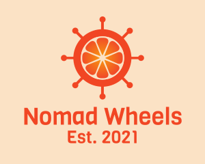 Orange Citrus Wheel  logo design