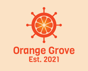 Orange Citrus Wheel  logo design