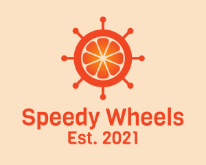 Orange Citrus Wheel  logo design