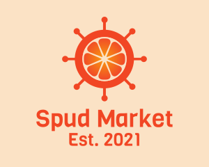 Orange Citrus Wheel  logo design