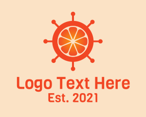 Wheel - Orange Citrus Wheel logo design