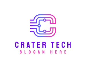 Tech Letter C Modern logo design