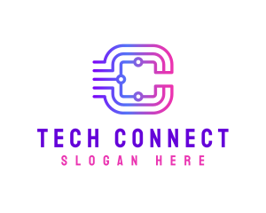 Tech Letter C Modern logo