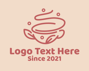 Decaf - Coffee Cup Line Art logo design