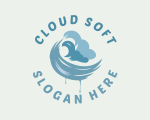 Cloud Paint Brush logo design