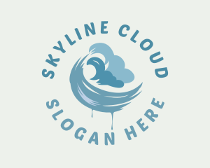 Cloud Paint Brush logo design