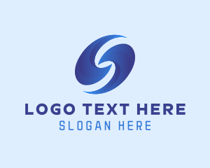 Modern Vortex Fintech Letter S logo