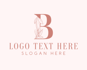 Elegant Leaves Letter B logo