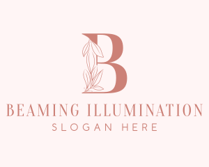 Elegant Leaves Letter B logo design