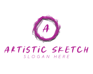 Sketch Circle Scribbe logo design