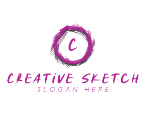 Sketch Circle Scribbe logo design