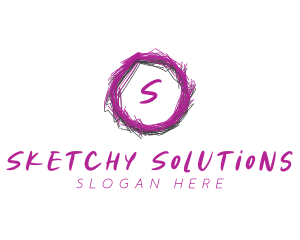 Sketch Circle Scribbe logo