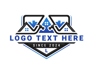 Construction Roofing Hammer logo